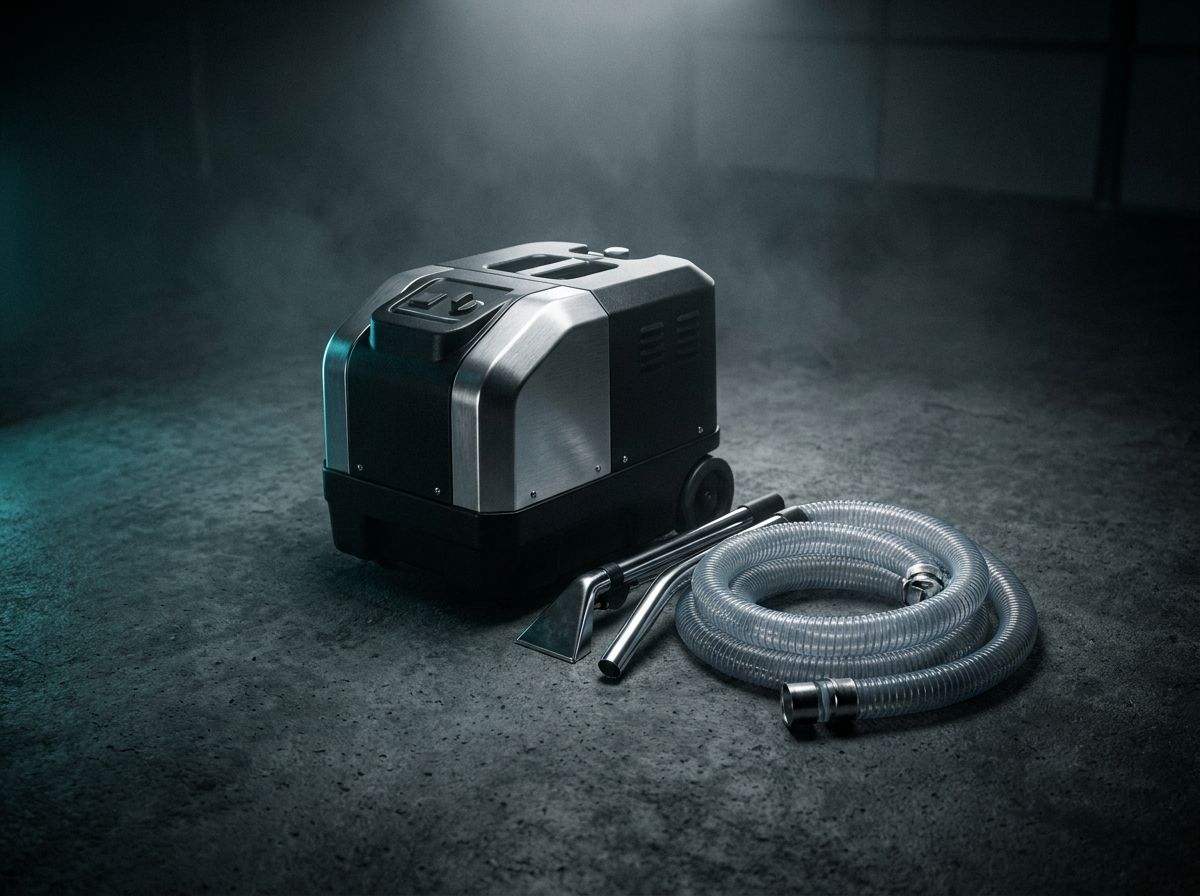 Aparat profesional de injecție-extracție cu furtun și accesorii din inox
